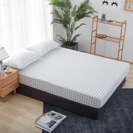 91家纺网 家纺一手货源 找家纺 （总）久典家纺 色织水洗棉基础款中格系列单品床笠