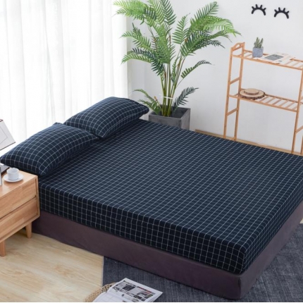 91家纺网 家纺一手货源 找家纺 （总）久典家纺 色织水洗棉基础款中格系列单品床笠