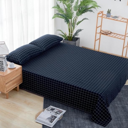 久典家纺 色织水洗棉基础款中格系列单品床单 暖冬格