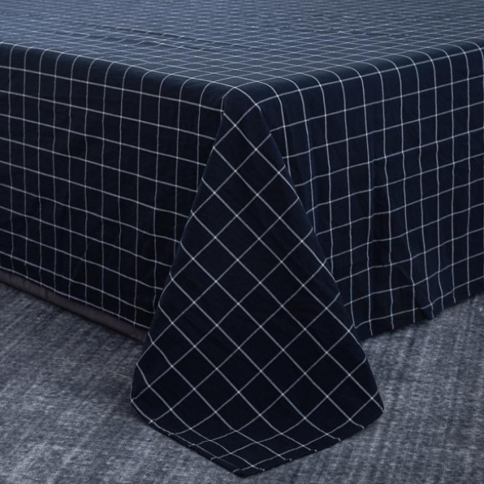 91家纺网 家纺一手货源 找家纺 久典家纺 色织水洗棉基础款中格系列单品床单 暖冬格