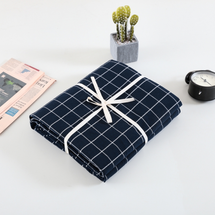 91家纺网 家纺一手货源 找家纺 久典家纺 色织水洗棉基础款中格系列单品床单 暖冬格