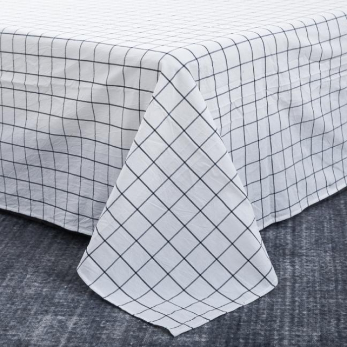 91家纺网 家纺一手货源 找家纺 久典家纺 色织水洗棉基础款中格系列单品床单 晚秋格