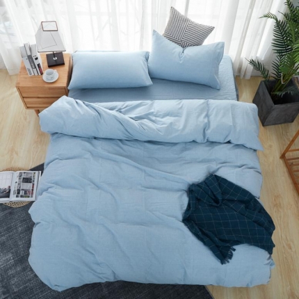 91家纺网 家纺一手货源 找家纺 （总）久典家纺 2019色织水洗棉基础款系列汇总四件套床单款