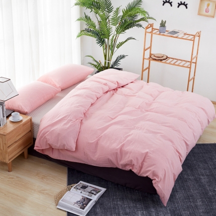 91家纺网 家纺一手货源 找家纺 （总）久典家纺 2019新款色织水洗棉基础款系列汇总单品被套