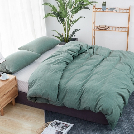 91家纺网 家纺一手货源 找家纺 （总）久典家纺 2019新款色织水洗棉基础款系列汇总单品被套