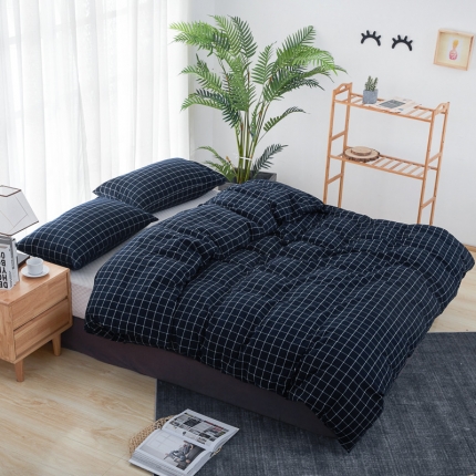 91家纺网 家纺一手货源 找家纺 （总）久典家纺 2019新款色织水洗棉基础款系列汇总单品被套