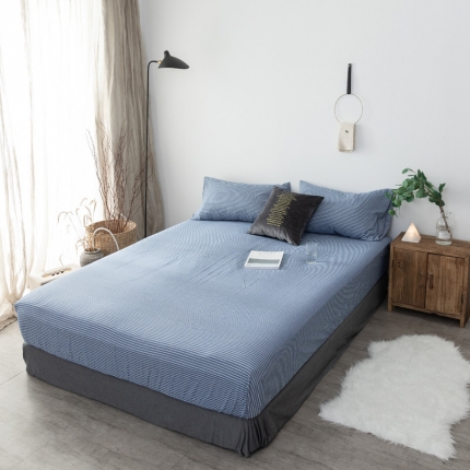 91家纺网 家纺一手货源 找家纺 （总）久典家纺 2019新款色织水洗棉基础款系列汇总单品床笠