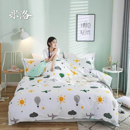 91家纺网 家纺一手货源 找家纺 （总）格子铺 全棉13372四件套