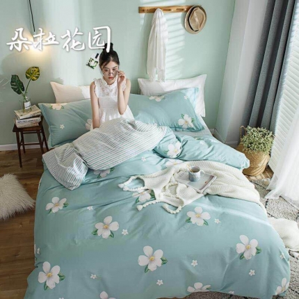 91家纺网 家纺一手货源 找家纺 （总）格子铺 全棉13372四件套