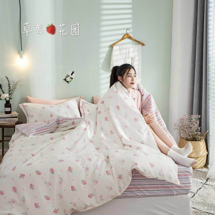 91家纺网 家纺一手货源 找家纺 （总）格子铺 全棉13372四件套