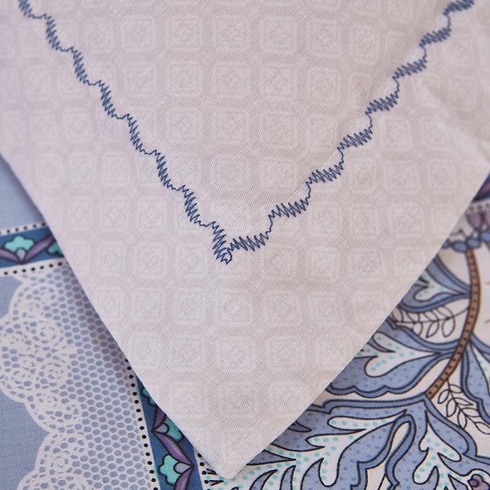 91家纺网 家纺一手货源 找家纺  雲归梦活性大版匹马棉-中国风花型（新德里