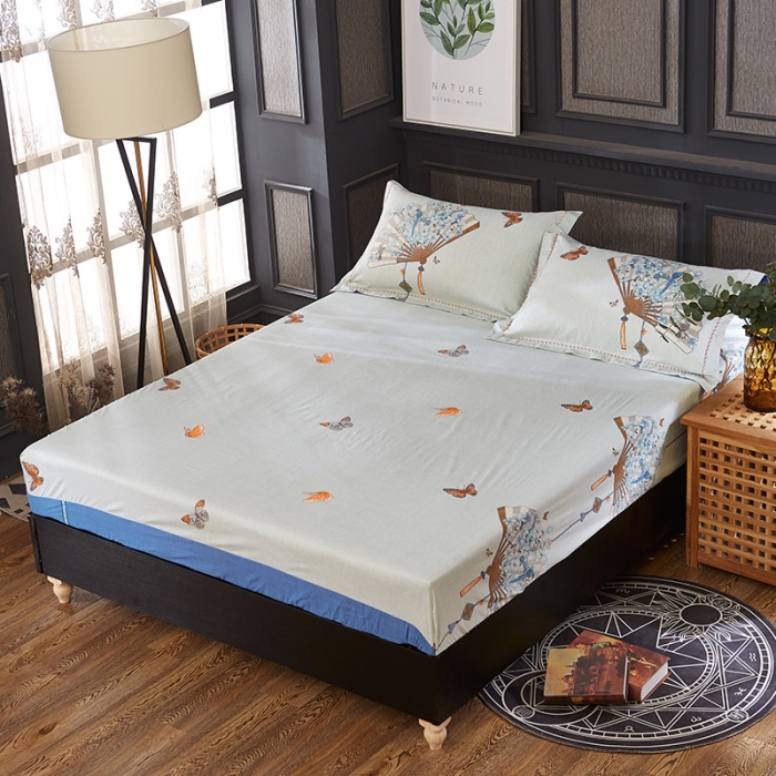 91家纺网 家纺一手货源 找家纺  雲归梦活性大版匹马棉-中国风花型忆江南