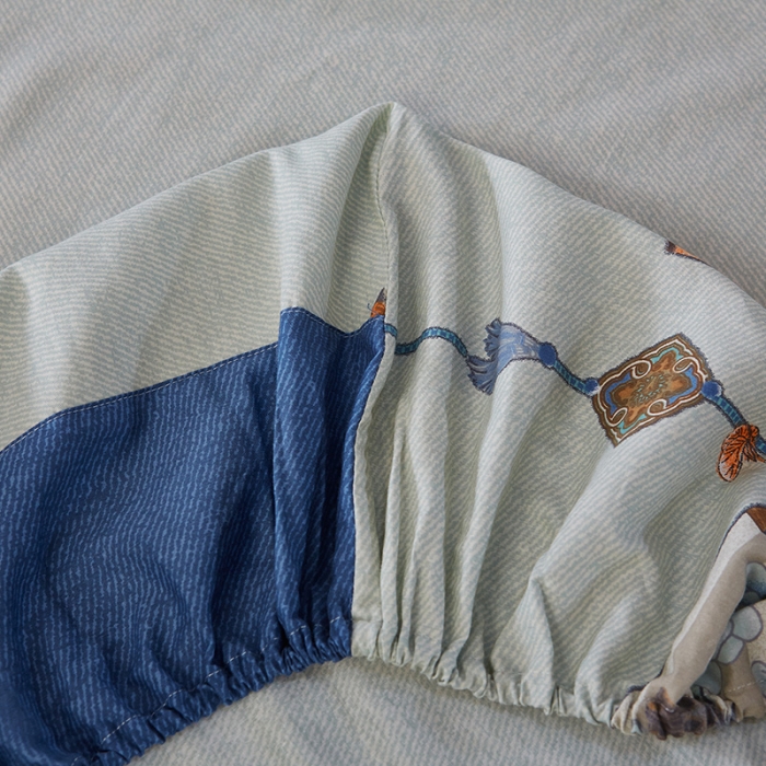 91家纺网 家纺一手货源 找家纺  雲归梦活性大版匹马棉-中国风花型忆江南