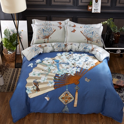  雲归梦活性大版匹马棉-中国风花型忆江南