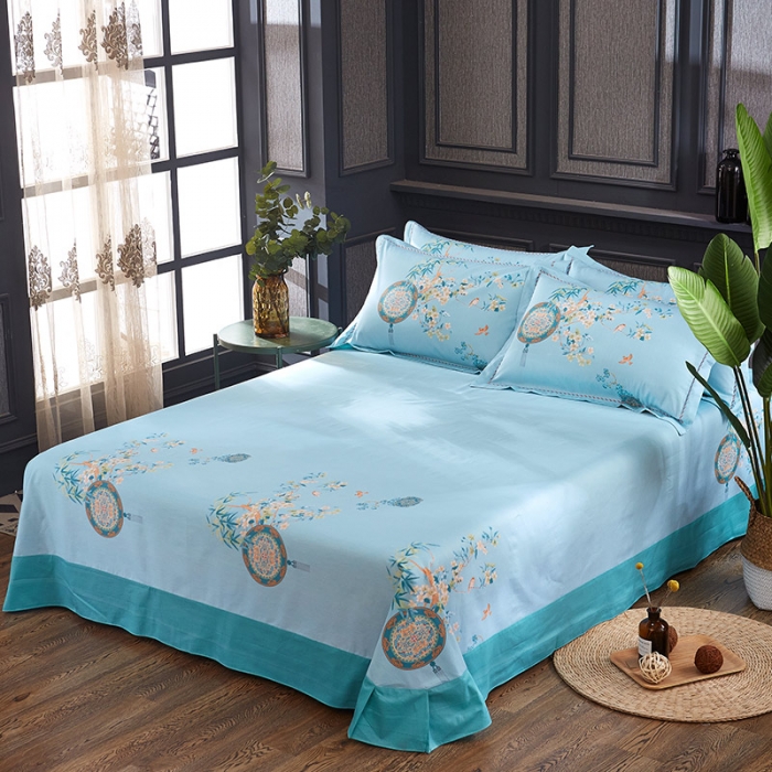 91家纺网 家纺一手货源 找家纺  雲归梦活性大版匹马棉-中国风花型竹林风