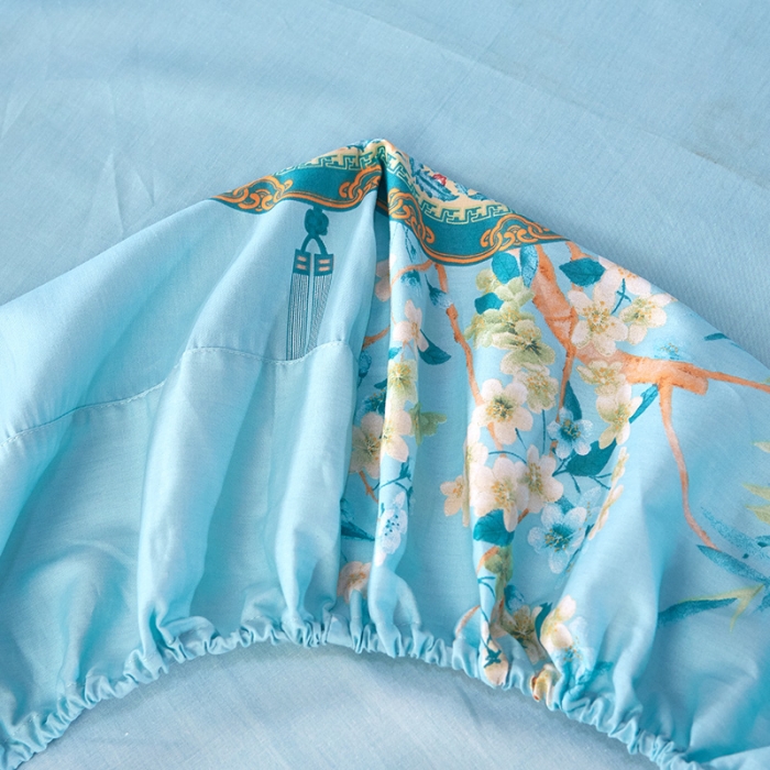 91家纺网 家纺一手货源 找家纺  雲归梦活性大版匹马棉-中国风花型竹林风