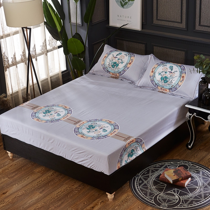 91家纺网 家纺一手货源 找家纺 （总）雲归梦活性大版匹马棉-中国风花型（床笠款）