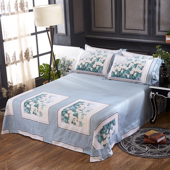 91家纺网 家纺一手货源 找家纺 雲归梦活性大版匹马棉-中国风花型浮花浪蕊