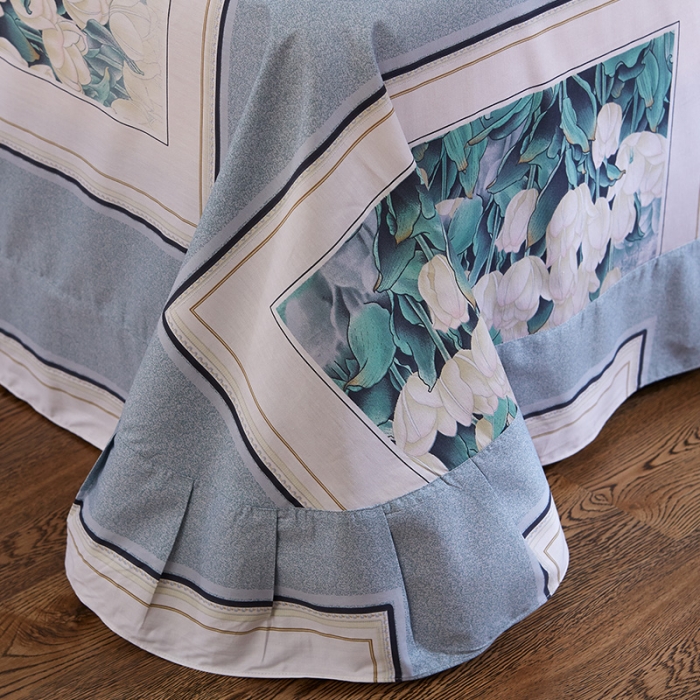 91家纺网 家纺一手货源 找家纺 雲归梦活性大版匹马棉-中国风花型浮花浪蕊