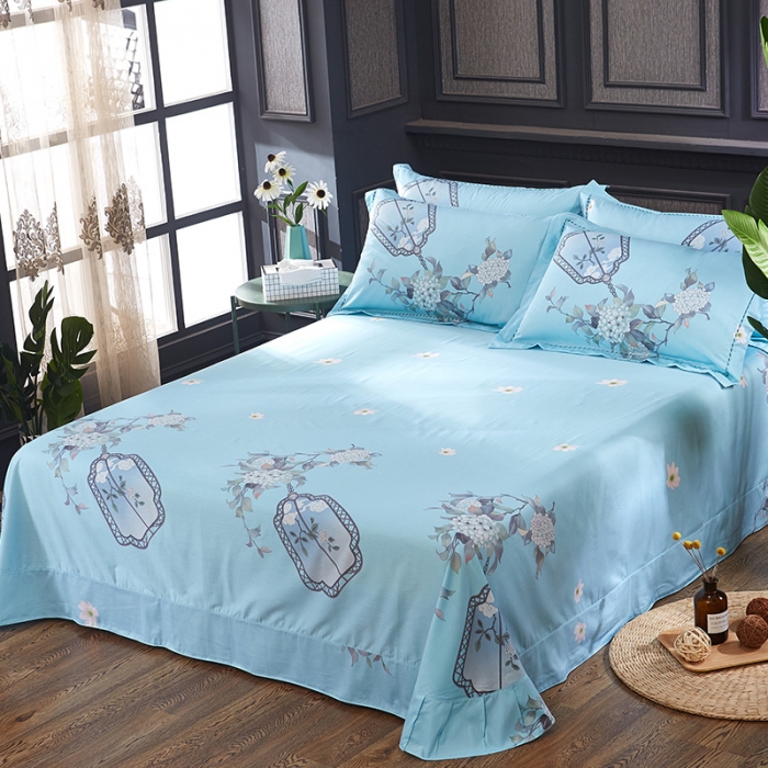 91家纺网 家纺一手货源 找家纺  雲归梦活性大版匹马棉-中国风花型花晨月夕