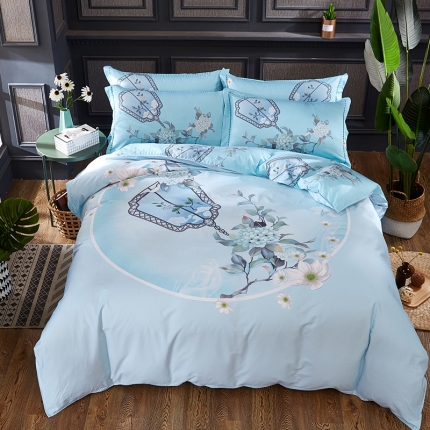  雲归梦活性大版匹马棉-中国风花型花晨月夕