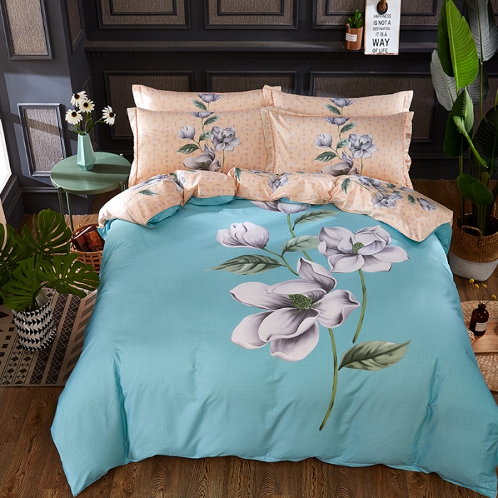 91家纺网 家纺一手货源 找家纺   雲归梦活性大版匹马棉-中国风花型花语