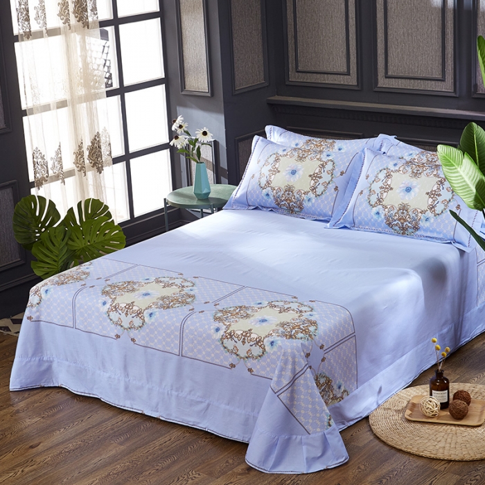 91家纺网 家纺一手货源 找家纺 （总）雲归梦 活性大版匹马棉四件套-北欧风花型床单款