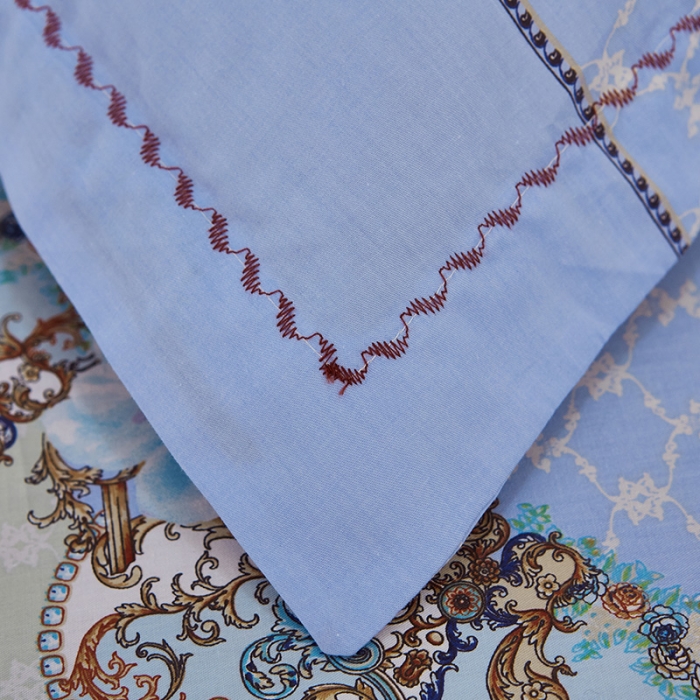 91家纺网 家纺一手货源 找家纺 （总）雲归梦 活性大版匹马棉四件套-北欧风花型床单款