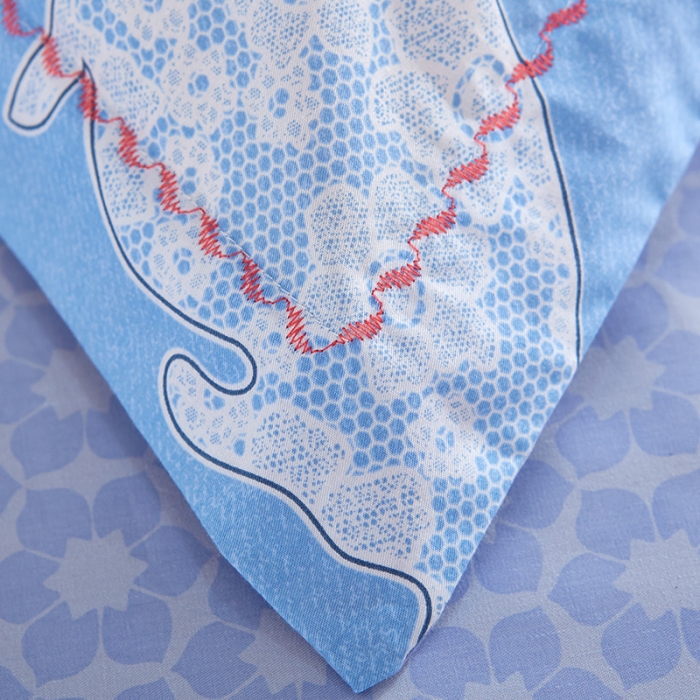 91家纺网 家纺一手货源 找家纺 雲归梦 活性大版匹马棉四件套-北欧风花型床单款 安美