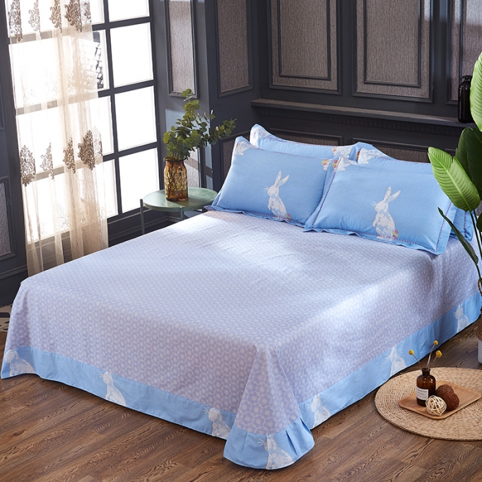 91家纺网 家纺一手货源 找家纺 雲归梦 活性大版匹马棉四件套-北欧风花型床单款 安美