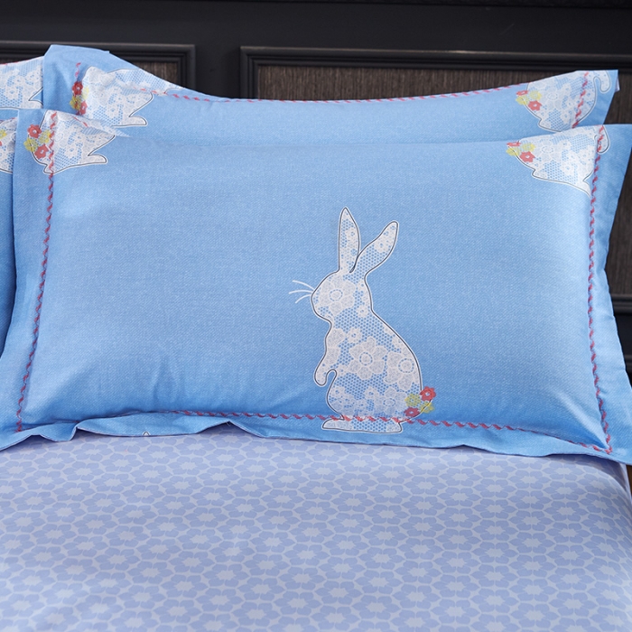 91家纺网 家纺一手货源 找家纺 雲归梦 活性大版匹马棉四件套-北欧风花型床单款 安美