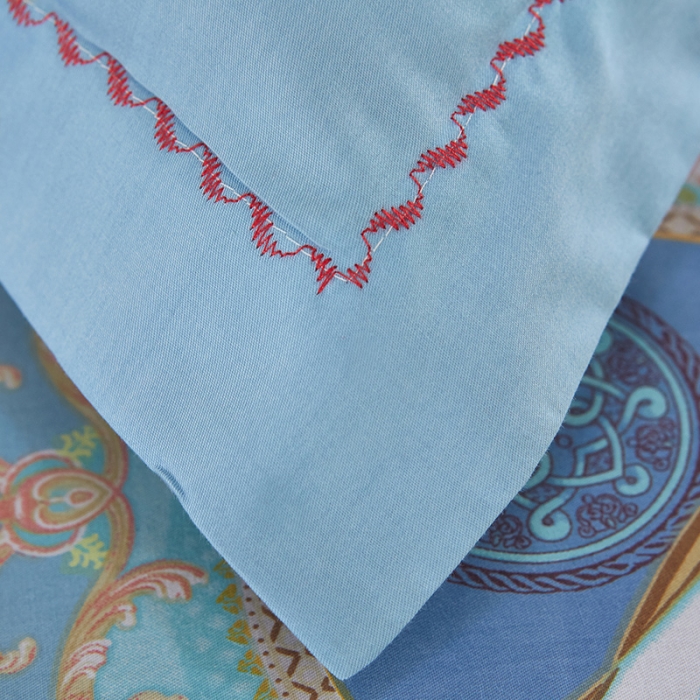 91家纺网 家纺一手货源 找家纺 雲归梦 活性大版匹马棉四件套-北欧风花型床单款 繁华盛典