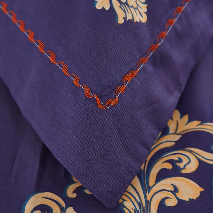 91家纺网 家纺一手货源 找家纺 雲归梦 活性大版匹马棉四件套-北欧风花型床单款 格瑞斯