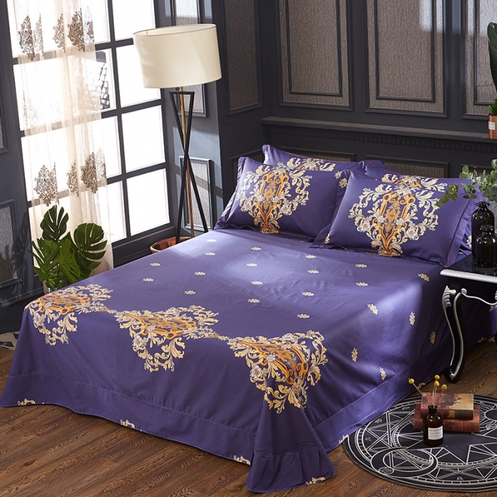 91家纺网 家纺一手货源 找家纺 雲归梦 活性大版匹马棉四件套-北欧风花型床单款 格瑞斯