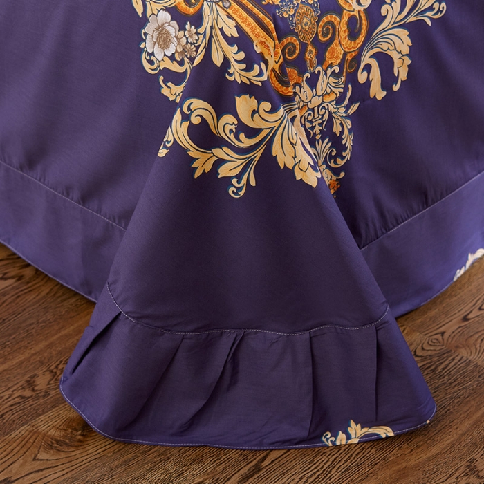 91家纺网 家纺一手货源 找家纺 雲归梦 活性大版匹马棉四件套-北欧风花型床单款 格瑞斯