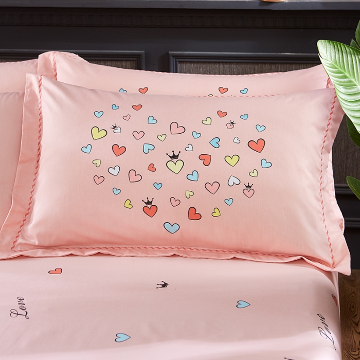 91家纺网 家纺一手货源 找家纺 雲归梦 活性大版匹马棉四件套-北欧风花型床单款 恋恋不舍