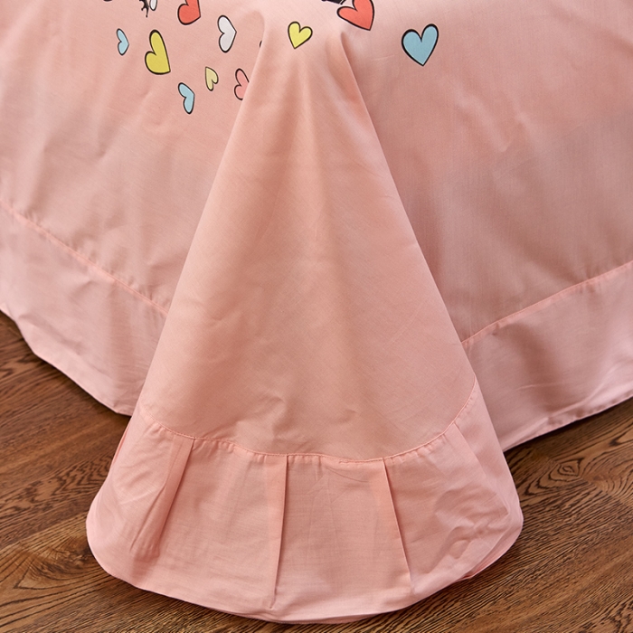 91家纺网 家纺一手货源 找家纺 雲归梦 活性大版匹马棉四件套-北欧风花型床单款 恋恋不舍