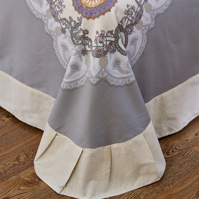 91家纺网 家纺一手货源 找家纺 雲归梦 活性大版匹马棉四件套-北欧风花型床单款 如梦令