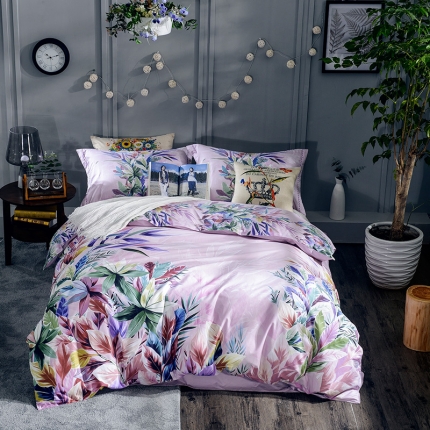 91家纺网 家纺一手货源 找家纺  雲归梦活性大版匹马棉-中国风花型潘多拉