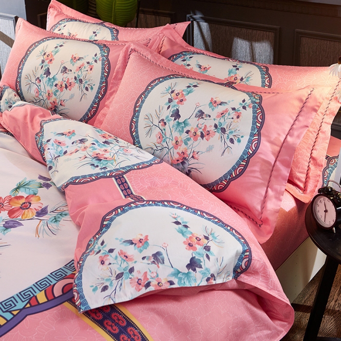 91家纺网 家纺一手货源 找家纺 （总）雲归梦 活性大版全棉四件套床单款