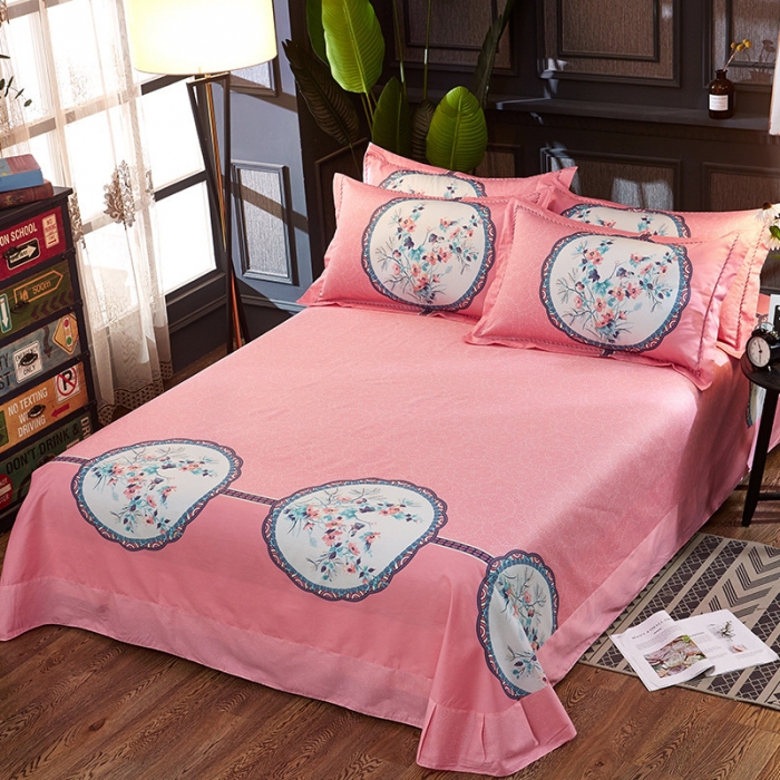 91家纺网 家纺一手货源 找家纺 （总）雲归梦 活性大版全棉四件套床单款