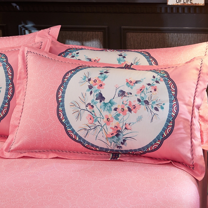 91家纺网 家纺一手货源 找家纺 （总）雲归梦 活性大版全棉四件套床单款