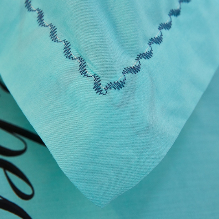 91家纺网 家纺一手货源 找家纺 雲归梦 活性大版全棉四件套床单款火鸟绿