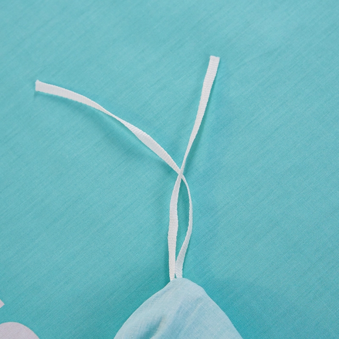 91家纺网 家纺一手货源 找家纺 雲归梦 活性大版全棉四件套床单款火鸟绿