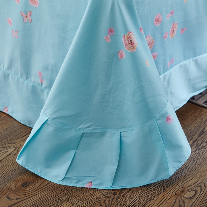 91家纺网 家纺一手货源 找家纺 雲归梦 活性大版全棉四件套床单款翎羽