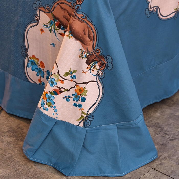 91家纺网 家纺一手货源 找家纺 雲归梦 活性大版全棉四件套床单款 欢天喜地