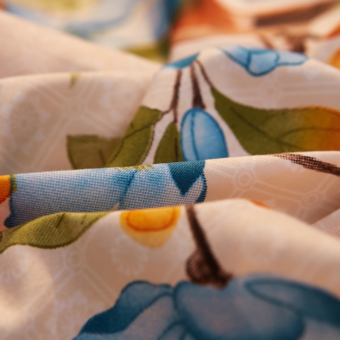 91家纺网 家纺一手货源 找家纺 雲归梦 活性大版全棉四件套床单款 欢天喜地