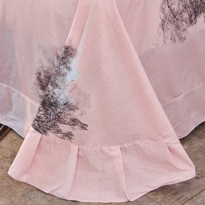 91家纺网 家纺一手货源 找家纺 雲归梦 活性大版全棉四件套床单款 空相忆