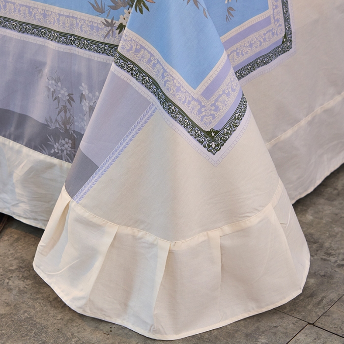 91家纺网 家纺一手货源 找家纺 雲归梦 活性大版全棉四件套床单款 兰亭序