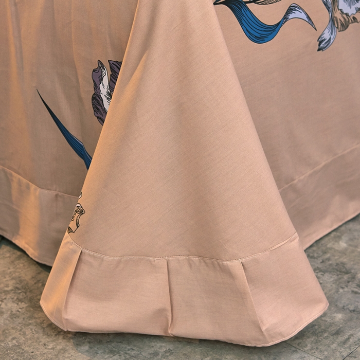 91家纺网 家纺一手货源 找家纺 雲归梦 活性大版全棉四件套床单款 龙舌兰